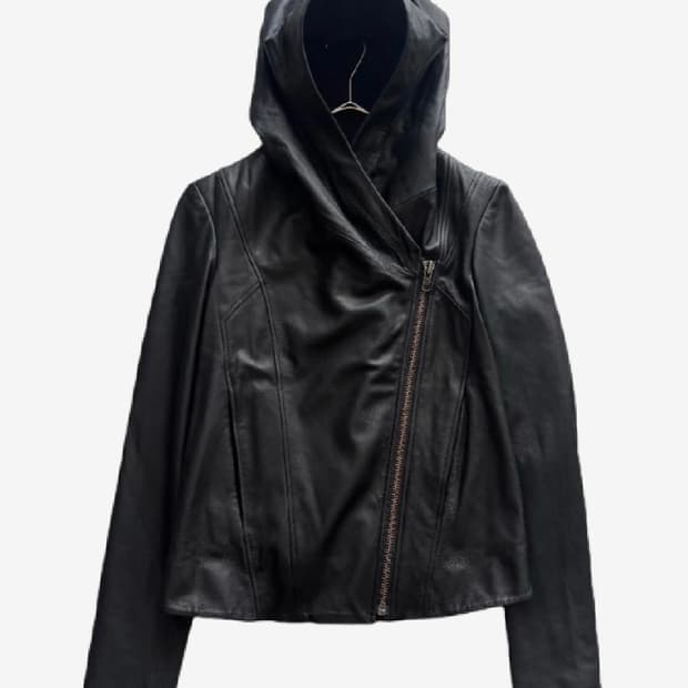 Helmut Lang 비대칭 레더자켓
