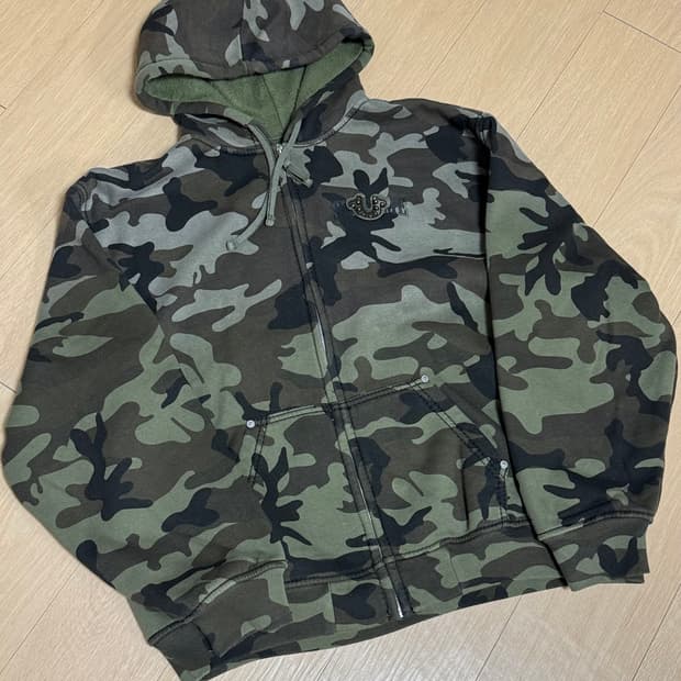 [XL] 슈프림 트루릴리전 25fw 집업 후드 스웨트 셔츠 브라운 카모