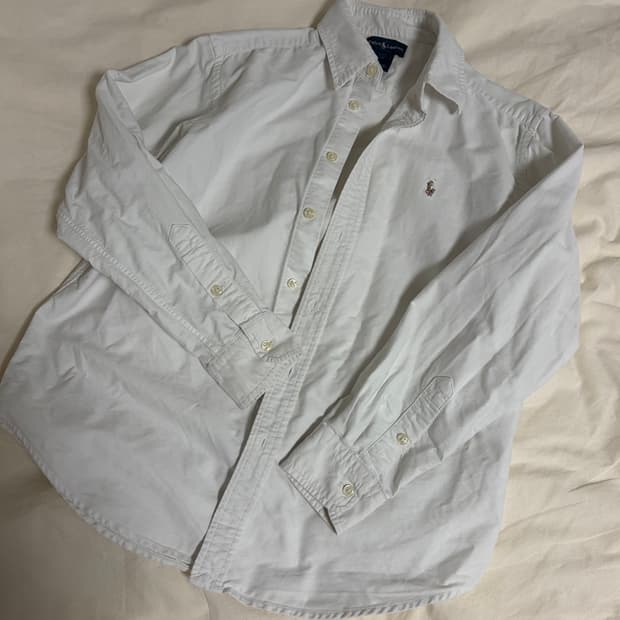 폴로 랄프로렌 화이트 옥스포드 셔츠 14사이즈