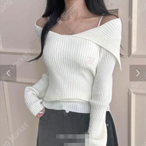 에이블리 화이트 그레이 새상품 오프숄더 