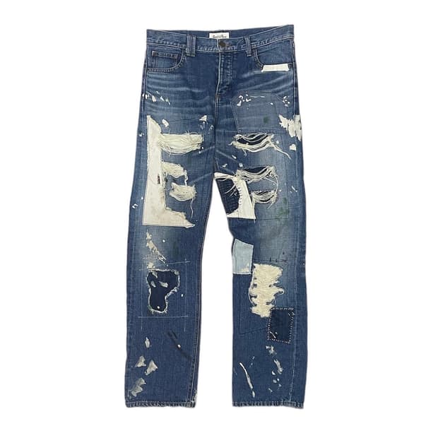 Bonds & Peace 빈티지 패치워크 데님 팬츠