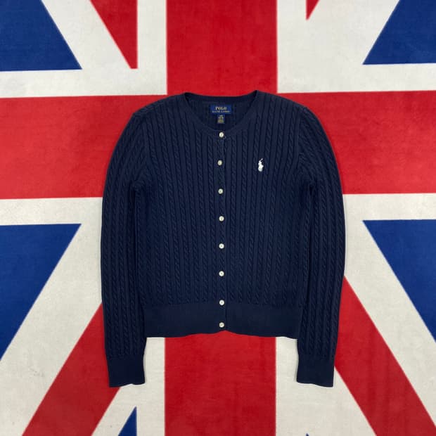 폴로 가디건 실측 여성 44-55