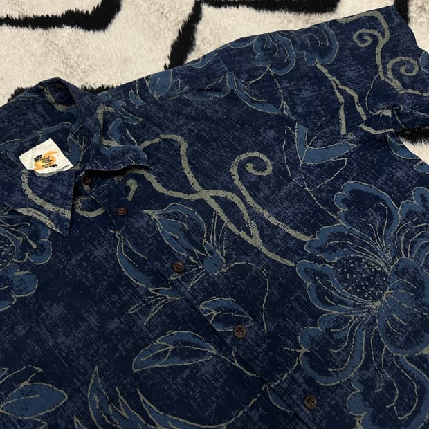 [L]오키나와 카리유시 하와이안 반팔 셔츠