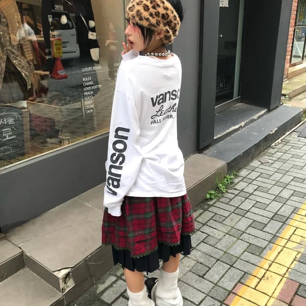 Vanson Skull Logo Long Sleeves