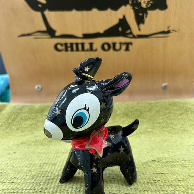 푸치 바비에 - 글로시 스타 레드 / 일본 빈티지 인형 키체인 키링