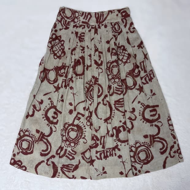 Tachibana 오리엔탈 빈티지 개더 스커트