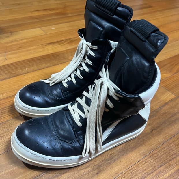 릭오웬스 지오바스켓 블랙밀크 스니커즈