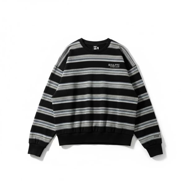SCULPTOR 스트라이프 맨투맨 티셔츠 XL