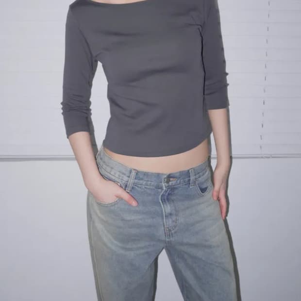 낫띵인커먼 마로 7부 티셔츠 (멜란지)