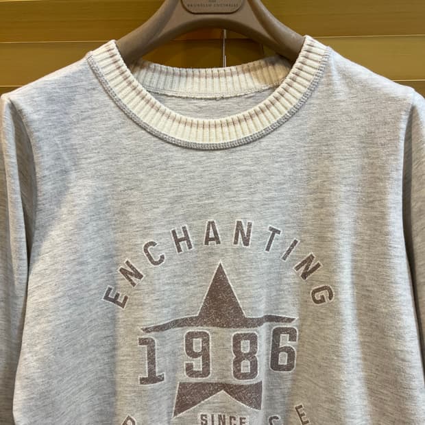 손정완 여성 멜란지그레이 라운드티셔츠 코튼티셔츠