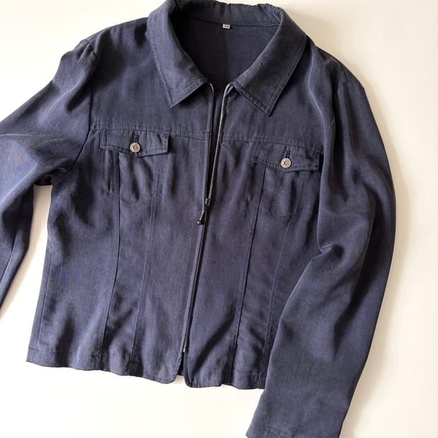 tencel zip-up jacket