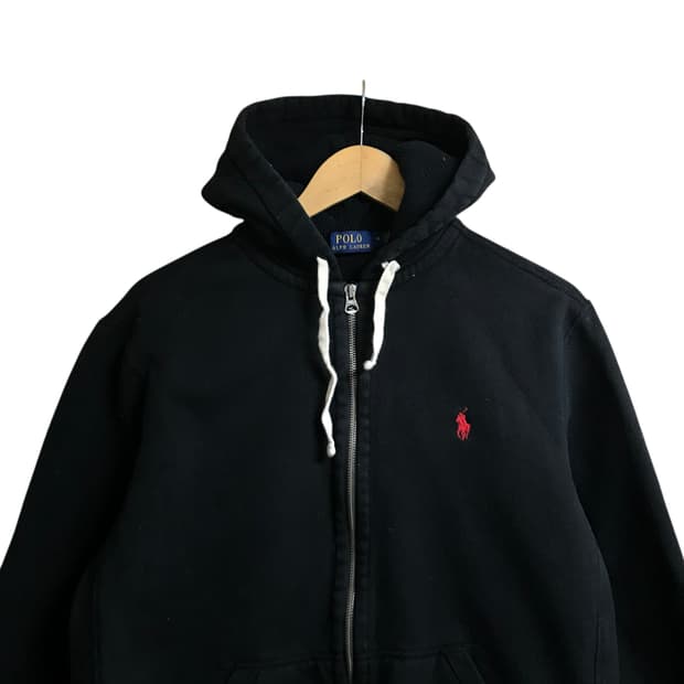 폴로 랄프로렌 와플 검정 후드집업