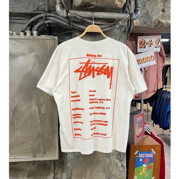 스투시 위키 반팔티 화이트 L #csz3229