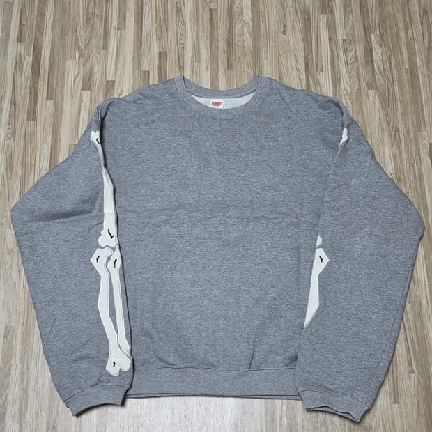 블랙아웃 본 스웻셔츠 그레이 XL