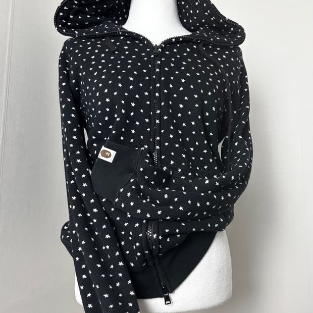 베이프 스타 블랙 후드집업