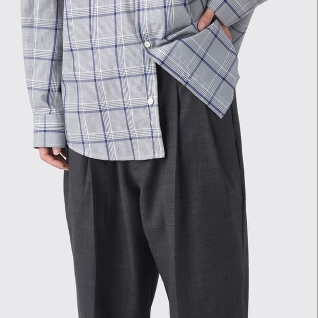 4)해칭룸 클래식 슬랙스 slub dark grey 새상품