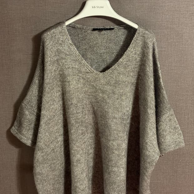 마테리아 MATERIA 밀라노 브이넥 가오리핏 니트 38