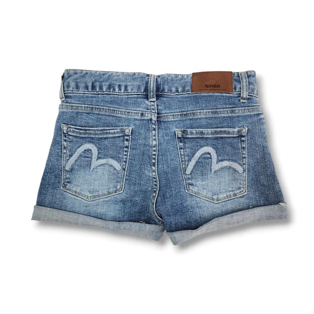 26 Evisu 에비수 롤업 데님 숏팬츠