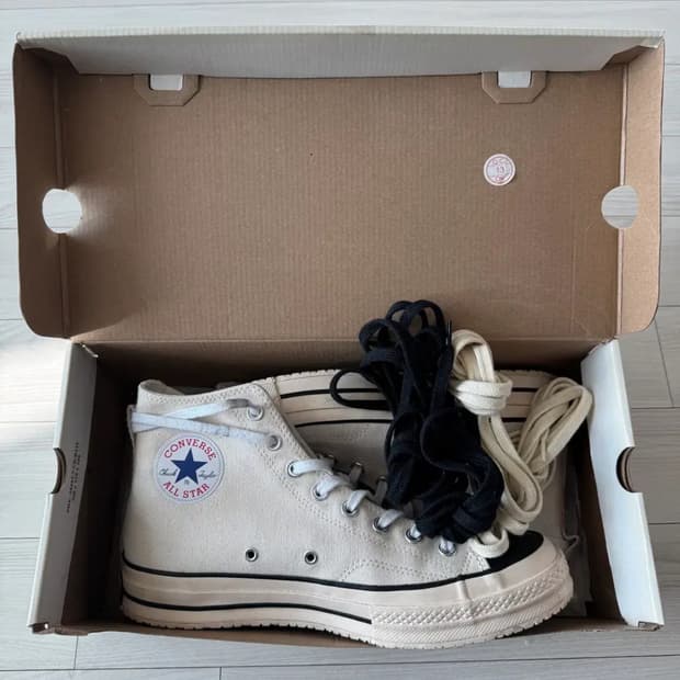 [285]컨버스 피어 오브 갓 에센셜 척 70 하이 내츄럴 164530C