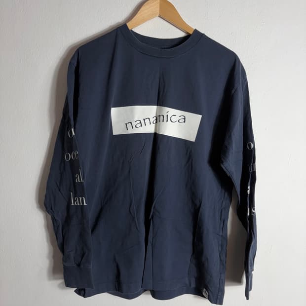 나나미카 nananica 로고 네이비 롱슬리브 티셔츠(M)