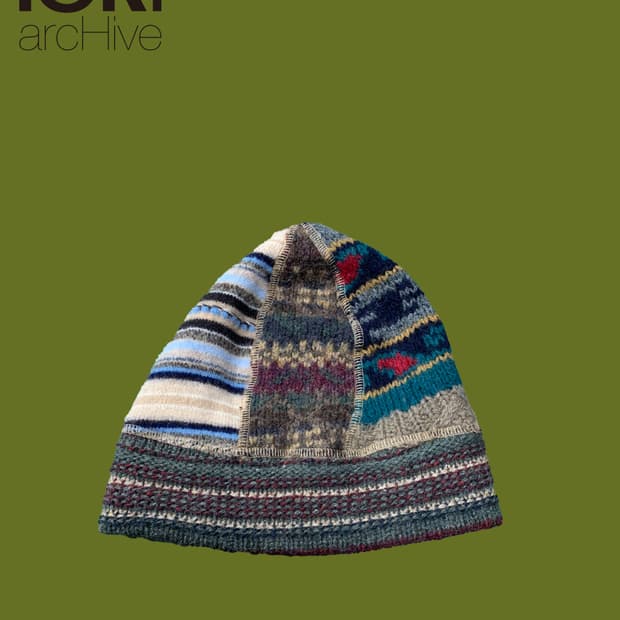 🇺🇸BLUE RUG PATCHWORK KNIT BEANIE1