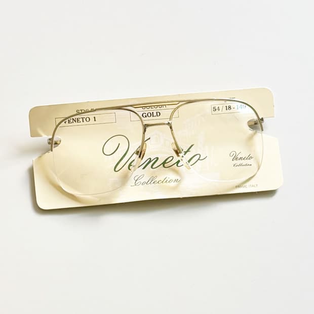90s VENETO COLLECTION 골드 보잉 반무테 빈티지 안경