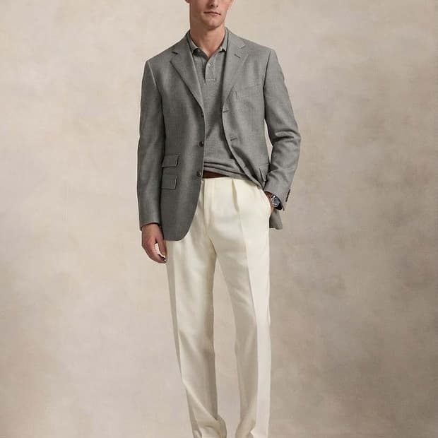 폴로 랄프로렌 꼬리넬리아 이태리 스트라파타 버진울 수트 자켓