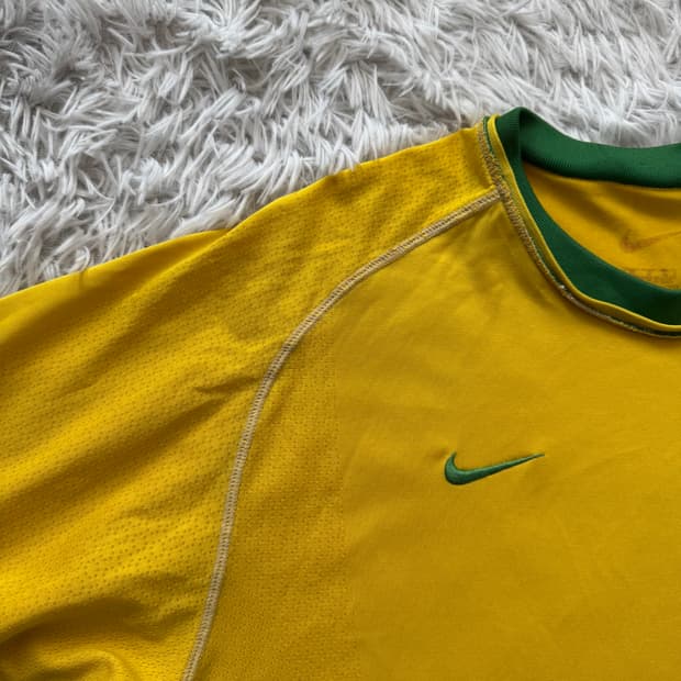 NIKE 일본빈티지 축구 유니폼 브라질 축구유니폼 나이키반팔 M 95