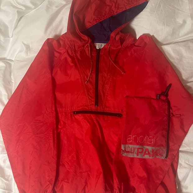 올드갭 나일론 아노락 M 레드