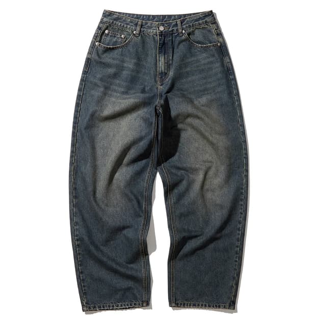 1993스튜디오 빈티지 와이드 벌룬 데님 팬츠_블루