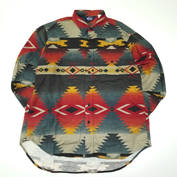 CL185 울리치 미국판 80s블루라벨 나바호 멀티 플란넬 셔츠