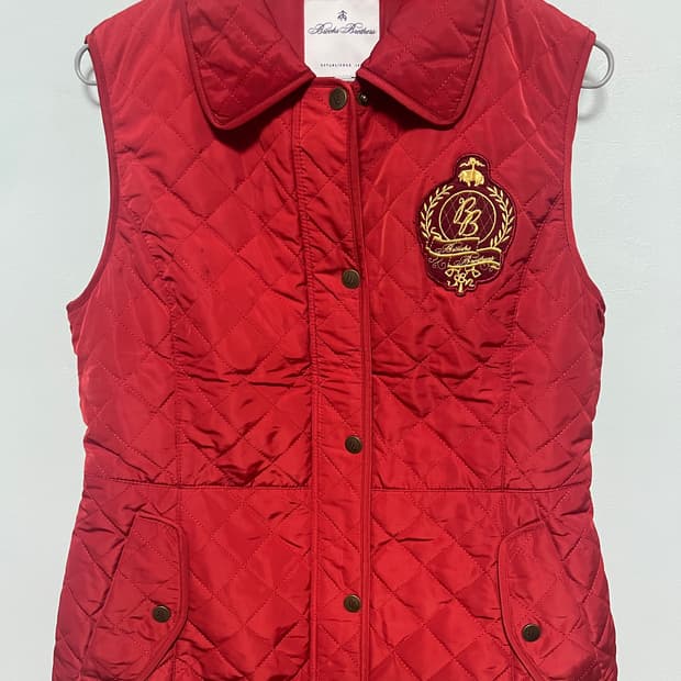 브룩스브라더스 레드 퀼팅 조끼