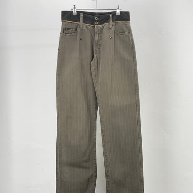 돌체 앤 가바나 02fw 웨이스트 밀리터리 카고 마이저 코튼 팬츠