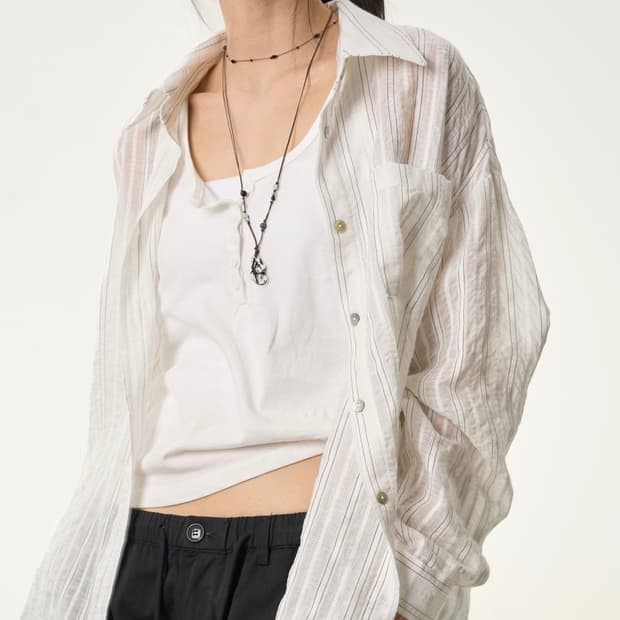 릿킴 RIVER STRIPE SHIRT(블랙)
