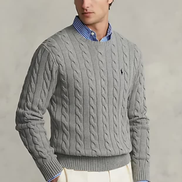 폴로 랄프로렌 코튼 케이블 니트 M 