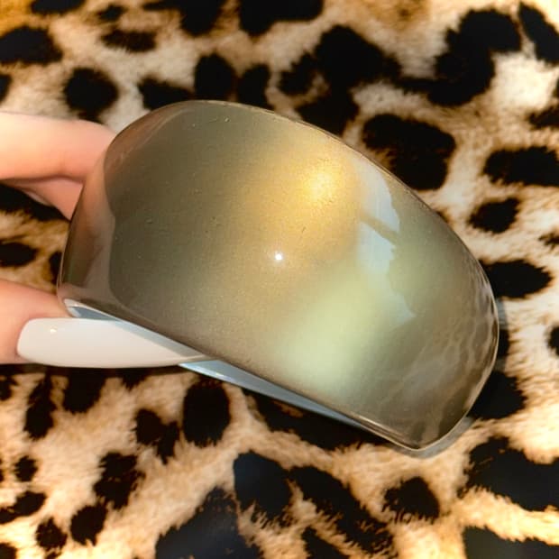 일본 헤이세이 갸루 오리엔탈 빅 글로시 골드 뱅글 팔찌