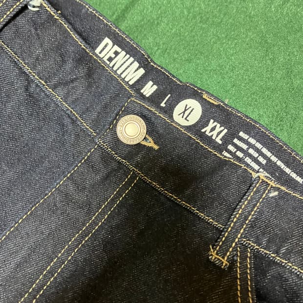 double knee denim raw denim