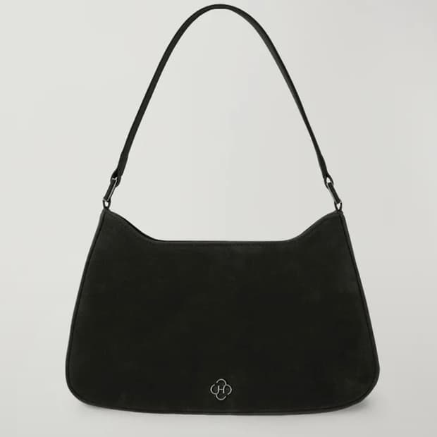 히어리 스웨이드 숄더백_블랙