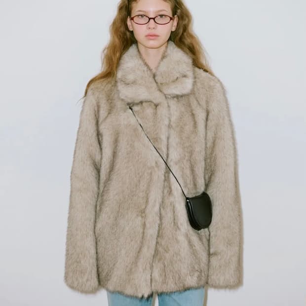 시눈 퍼자켓 헤비 믹스 퍼 자켓 애쉬브라운