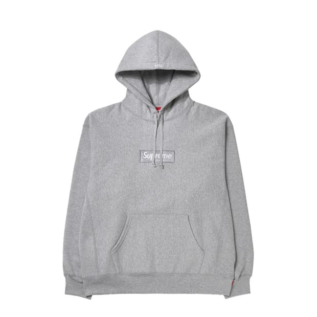 24fw 슈프림 박스로고 후드 그레이m