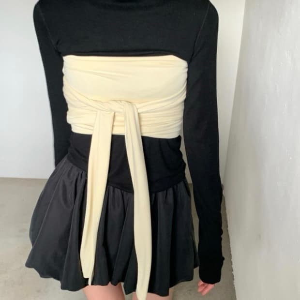 매듭 레이어드 튜브탑