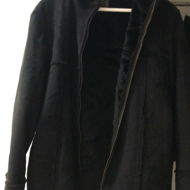 블랙 퍼 무스탕 집업