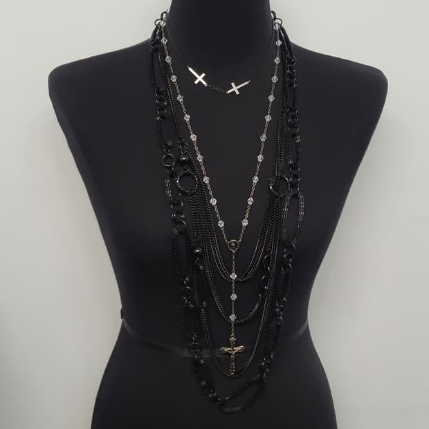 cross necklace set