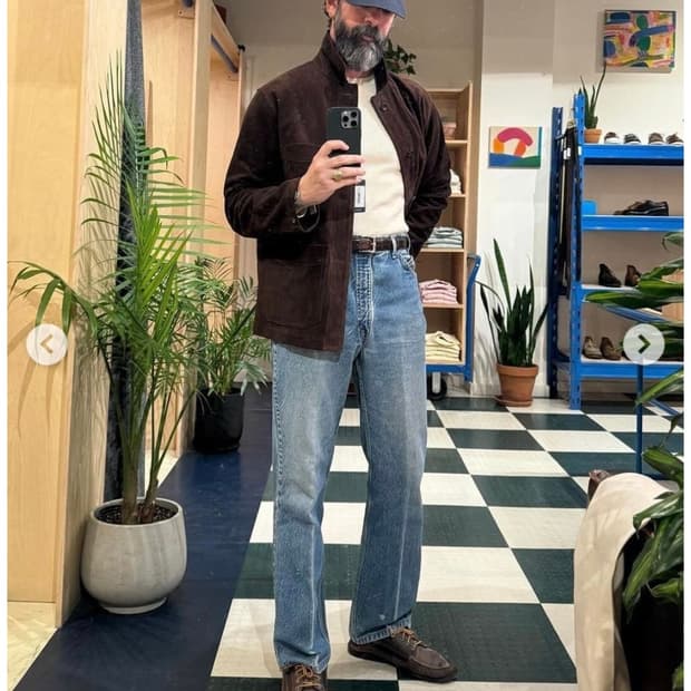 (42) 새상품 드레익스 스웨이드 초어자켓