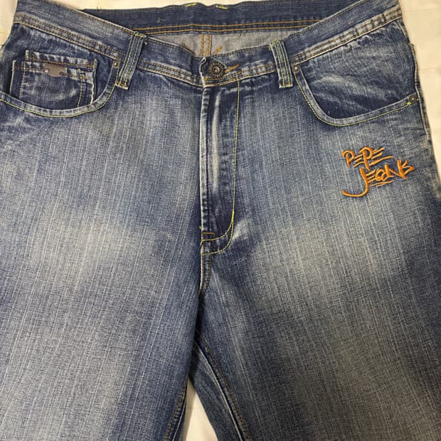 오리엔탈 자수 와이드 데님팬츠