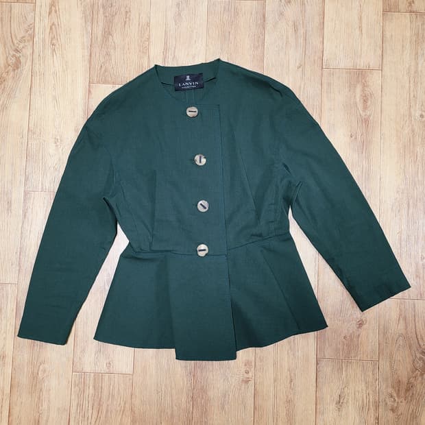 랑방컬렉션(LANVIN) 린넨 블렌드 페플럼자켓 55