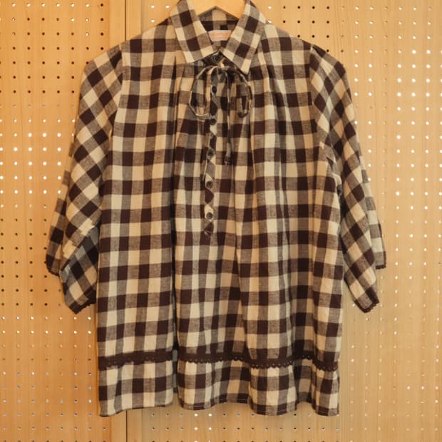 빔즈보이 체크 반팔셔츠 