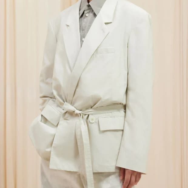 르메르 더블 브레스티드 벨티드 자켓 