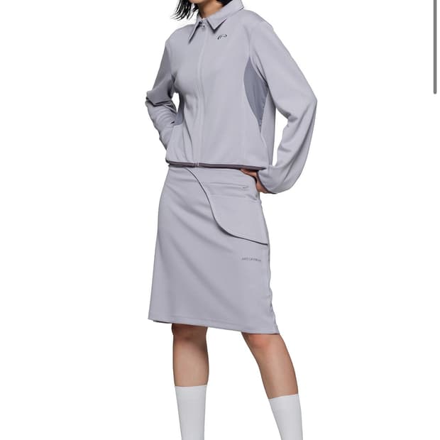 아트오브필드치마아트오브필드스커트플랩포켓미디스커트셋업아오필