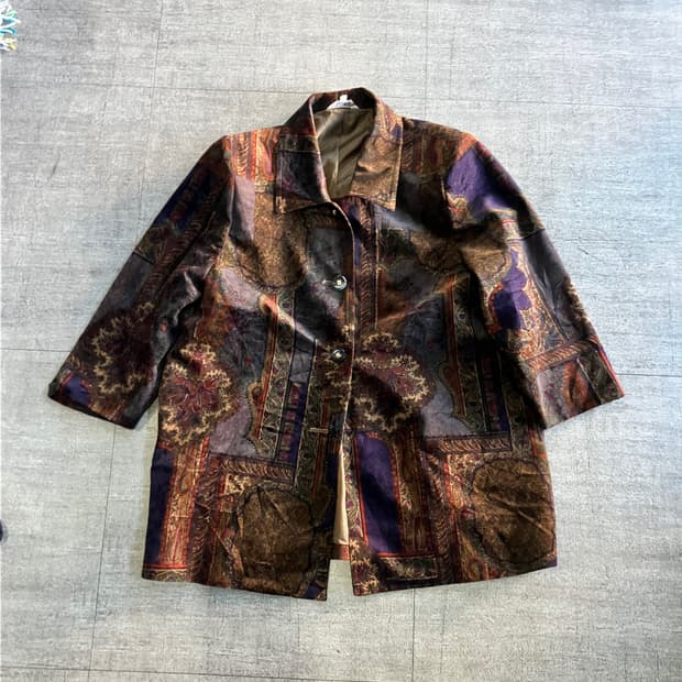 일본빈티지 redomed 오리엔탈보헤미안 영국풍 쓰리버튼자켓